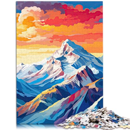 Puzzle für Erwachsene, 1000 Teile, Pop-Art-Berge, Familienspiel für und mit passendem Poster und Quizblatt, 50 x 75 cm, für Teenager ab 14 Jahren von SYUNFEI