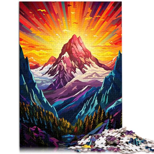 2000-teiliges Puzzle für Erwachsene, Pop-Art-Berge, Lernspiele, Heimdekorationspuzzle, Gedächtnisverbesserung, 27,56 x 39,37 Zoll, für 14-Jährige von SYUNFEI
