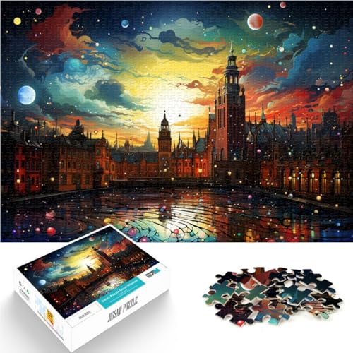 Puzzle für Erwachsene, 1000 Teile, Krakauer Altstadt, Heimdekoration, Puzzle-Spielzeug, tolle Geschenke und Spielzeuge, 50 x 75 cm, für Teenager ab 14 Jahren von SYUNFEI