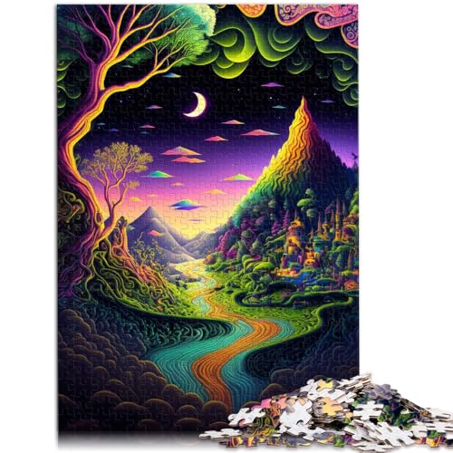 Puzzle 1000 Teile für Erwachsene, Psychedelisches Denkspiel, Familienspiel, Stressabbau, Schwieriges Herausforderungspuzzle, 14,96 Zoll x 20,47 Zoll von SYUNFEI