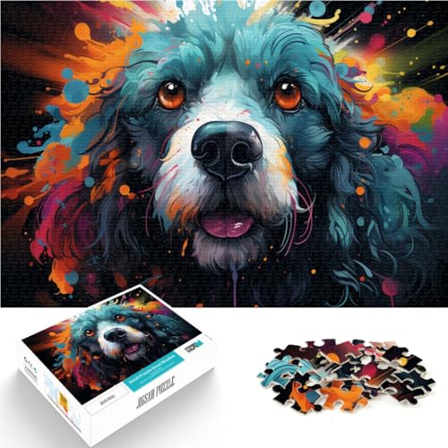 Puzzle für Erwachsene, 1000 Teile, Pudel, Lernspiele für Zuhause, DIY-Spielzeug, geeignet als Schreibtischdekoration, 50 x 75 cm, für Teenager ab 14 Jahren von SYUNFEI