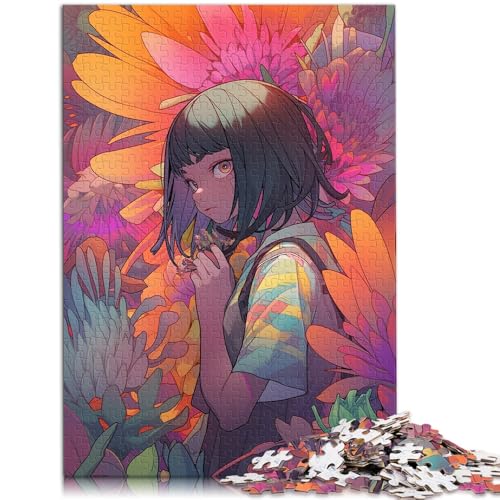 Puzzle für Erwachsene, 1000 Teile, Mädchen, Blume, Denkspiel, Herausforderung für die Gehirnintelligenz, süchtig machendes Spielzeug, 49,6 x 75,9 cm, Puzzle für Erwachsene, 1000 Teile, Mädchen, Blume, Denkspiel, Herausforderung für die Gehirnintelligenz, süchtig machendes Spielzeug, 49,6 x 75,9 cm, von SYUNFEI