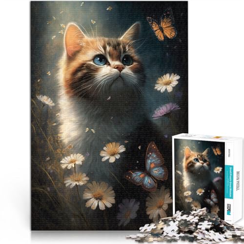 Puzzle für Erwachsene, 1000 Teile, süßes Kätzchen, Denkspiel, Wanddekoration, einzigartige Geburtstags, 38x52cm Puzzle für Erwachsene, 1000 Teile, süßes Kätzchen, Denkspiel, Wanddekoration, einzigartige Geburtstags, 38x52cm von SYUNFEI