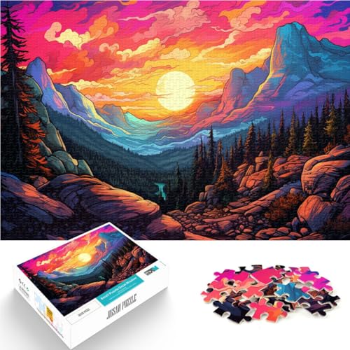 Puzzle für Erwachsene, Rocky Mountain National Park, 2000 Teile, Puzzle für Erwachsene und Kinder, 70 x 100 cm, graue Kartenpuzzles, Lernspiel für Erwachsene und Kinder von SYUNFEI