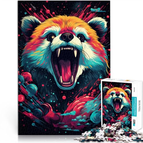 Puzzle für Erwachsene, 1000 Teile, Roter Panda, Tierpuzzle für Lernspiele, Herausforderungsspielzeug, 10,27 x 14,96 Zoll, anspruchsvolles Puzzlespiel und Familienspiel Puzzle für Erwachsene, 1000 Teile, Roter Panda, Tierpuzzle für Lernspiele, Herausforderungsspielzeug, 10,27 x 14,96 Zoll, anspruchsvolles Puzzlespiel und Familienspiel von SYUNFEI