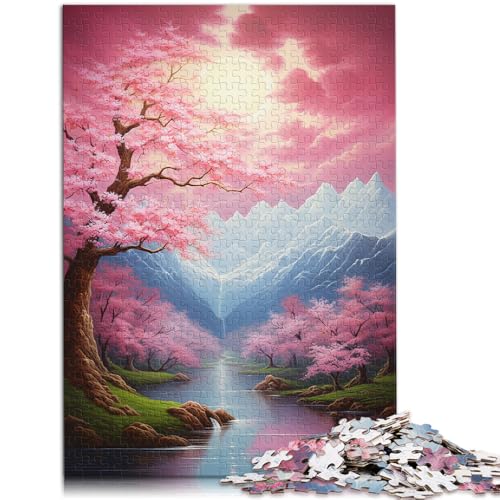 Puzzle für Erwachsene, Sakura und japanische Berge, lustige Puzzles für Erwachsene, 1000 Teile, 50 x 75 cm, Holzbrettpuzzle, Lernspiel für Erwachsene und Kinder Puzzle für Erwachsene, Sakura und japanische Berge, lustige Puzzles für Erwachsene, 1000 Teile, 50 x 75 cm, Holzbrettpuzzle, Lernspiel für Erwachsene und Kinder von SYUNFEI