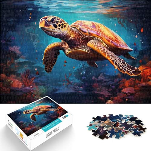 Puzzle 2000 Teile für Erwachsene, Schildkröten-Tierpuzzle, praktisches Spiel, ganze Familie, 27,56 x 39,37 Zoll von SYUNFEI