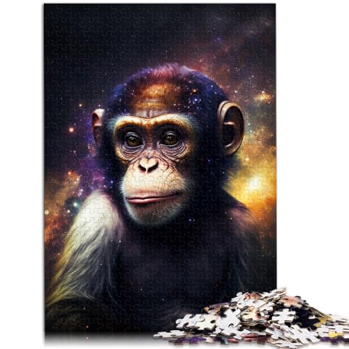 Puzzle für Erwachsene, 1000 Teile, Schimpansen-Astronaut, Denksport-Puzzle, ganze Familie, 50 x 75 cm, für 14-Jährige von SYUNFEI