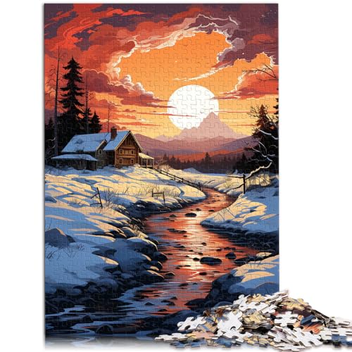 Puzzle für Erwachsene, 2000 Teile, Schneehaus, Spielzeug, Lernspiele, Stressabbau, Weihnachts- und Geburtstagsgeschenk, 27,56 x 39,37 Zoll, von SYUNFEI