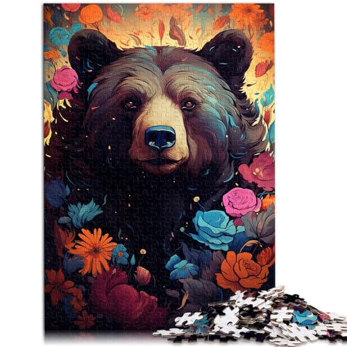 Puzzle 1000 Teile für Erwachsene, Schwarzbär zwischen Blumen, Cartoon-Puzzle, Staycation, Zeitvertreib,38x52cm, für Teenager ab 14 Jahren Puzzle 1000 Teile für Erwachsene, Schwarzbär zwischen Blumen, Cartoon-Puzzle, Staycation, Zeitvertreib,38x52cm, für Teenager ab 14 Jahren von SYUNFEI