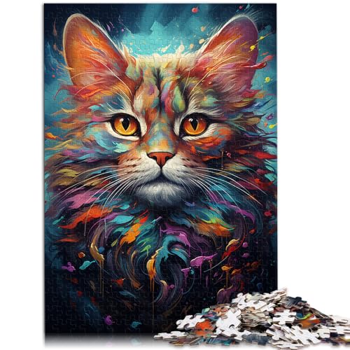 Puzzle für Erwachsene, 1000 Teile, Seelentierkatze, Lernspiele, Heimdekorationspuzzle, 10,27 x 14,96 Zoll, für Teenager ab 14 Jahren von SYUNFEI