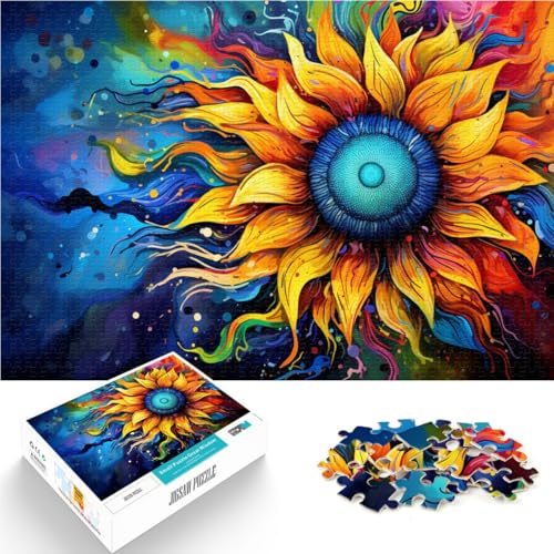 Puzzle für Erwachsene, 1000 Teile, psychedelische Sonnenblume, tolles, 50 x 75 cm, für Teenager ab 14 Jahren Puzzle für Erwachsene, 1000 Teile, psychedelische Sonnenblume, tolles, 50 x 75 cm, für Teenager ab 14 Jahren von SYUNFEI