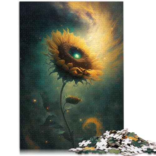 1000-teiliges Puzzle für Erwachsene, Universum-Sonnenblumen-Puzzle, Geschenke, herausfordernd zu vervollständigen, Aber lustig und humorvoll, 10,27 x 14,96 Zoll, von SYUNFEI