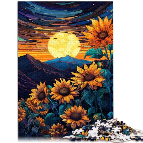 1000-teiliges Puzzle für Erwachsene, Sonnenblumen und Mondhimmel, Puzzle, praktisches Spiel, tolles Geschenk für Spiele, 14,96 x 20,47 Zoll, 1000-teiliges Puzzle für Erwachsene, Sonnenblumen und Mondhimmel, Puzzle, praktisches Spiel, tolles Geschenk für Spiele, 14,96 x 20,47 Zoll, von SYUNFEI