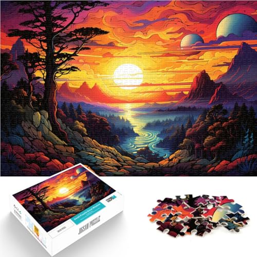 Puzzle für Erwachsene, 1000 Teile, Sonnenuntergang, Fantasiewald, das Puzzle, Lernspiel für Geburtstag, Weihnachten, 14,96 x 20,47 Zoll Puzzle für Erwachsene, 1000 Teile, Sonnenuntergang, Fantasiewald, das Puzzle, Lernspiel für Geburtstag, Weihnachten, 14,96 x 20,47 Zoll von SYUNFEI