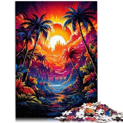 Puzzle für Erwachsene, 2000 Teile, Sonnenuntergang, Kokosnussbaum, Denksportaufgabe für die Weihnachtswunschliste mit Weihnachtsmann, 70 x 100 cm, von SYUNFEI