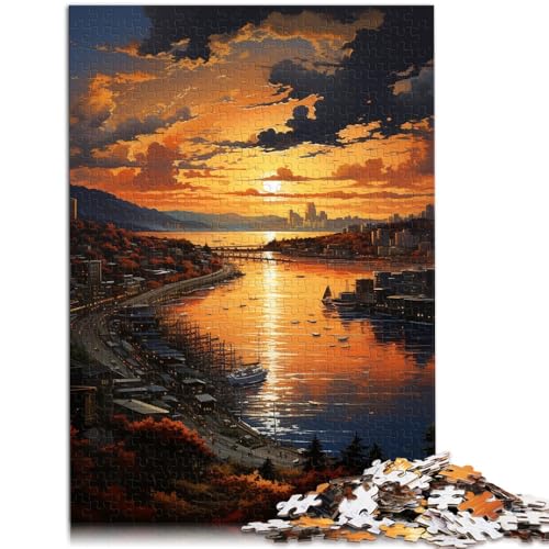 Puzzle 2000 Teile für Erwachsene, Sonnenuntergangs-Skyline, Stressabbau-Spielzeug, Herausforderung für die Gehirnintelligenz, süchtig machendes Spielzeug, 70 x 100 cm, Puzzle 2000 Teile für Erwachsene, Sonnenuntergangs-Skyline, Stressabbau-Spielzeug, Herausforderung für die Gehirnintelligenz, süchtig machendes Spielzeug, 70 x 100 cm, von SYUNFEI