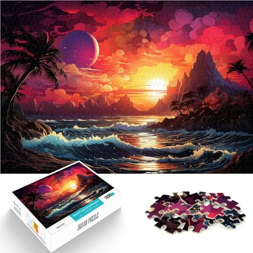 Puzzle für Erwachsene mit 1000 Teilen, Sonnenuntergang am Strand, Spielzeug, Denkspiel, herausfordernd, Aber unterhaltsam und humorvoll, 26x38cm Puzzle für Erwachsene mit 1000 Teilen, Sonnenuntergang am Strand, Spielzeug, Denkspiel, herausfordernd, Aber unterhaltsam und humorvoll, 26x38cm von SYUNFEI