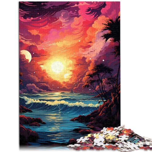 Puzzle für Erwachsene, 2000 Teile, Sonnenuntergang am Strand, Lernspiele für Zuhause, DIY-Spielzeug, Lernspiel für Geburtstag, Weihnachten, 27,56 x 39,37 Zoll von SYUNFEI