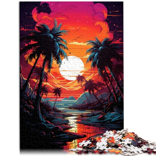 Puzzle 1000 Teile Erwachsene Sonnenuntergangslandschaft Denkspiel Herausforderung die Intelligenz des Gehirns süchtig machendes Spielzeug 14,96 Zoll x 20,47 Zoll 14-Jährige von SYUNFEI