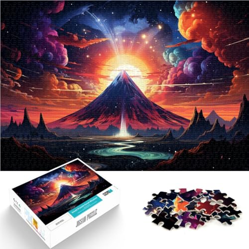 Puzzle 1000 Teile für Erwachsene, Sonnenuntergangslandschaft, Lernspielzeug, Weihnachtswunschliste mit Weihnachtsmann, 50 x 75 cm, für 14-Jährige von SYUNFEI