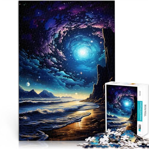 Puzzle 1000 Teile für Erwachsene, Psychedelische Weltraumwelle, 50 x 75 cm, für Teenager ab 14 Jahren von SYUNFEI
