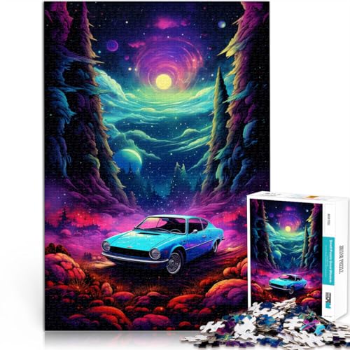 1000-teiliges Puzzle für Erwachsene, psychedelisches Sportauto, Lernspielzeug, Wichtelgeschenke,50x75cm, für Teenager ab 14 Jahren von SYUNFEI