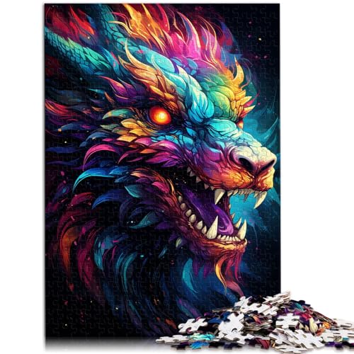 Puzzle für Erwachsene, Sternenhimmel, Nachtszene, Drache, 2000 Teile, Lernspiele, 70 x 100 cm, graue Kartenpuzzles für Damen und Herren von SYUNFEI