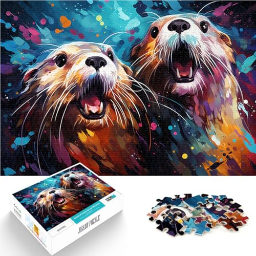2000-teiliges Puzzle für Erwachsene, Sternenhimmel, Otter, Puzzle, Lernspiele, Lernspiel für Geburtstag, Weihnachten, 70 x 100 cm, für 14-Jährige von SYUNFEI