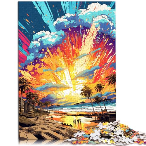 Puzzle für Erwachsene mit 1000 Teilen, Strand an der Goldküste, Denkspiel, anspruchsvoll, Aber unterhaltsam und humorvoll,50x75cm, für Teenager ab 14 Jahren von SYUNFEI