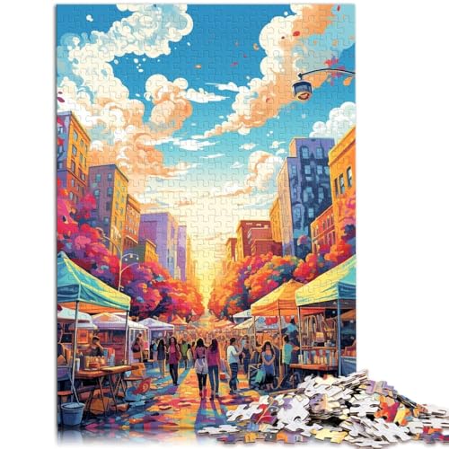 Puzzle für Erwachsene mit 1000 Teilen, Straßenfest, Denkspiel, 50x75 cm, Analyse und Logik für Teenager ab 14 Jahren von SYUNFEI