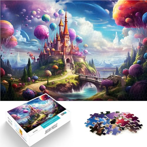 Puzzle für Erwachsene, 1000 Teile, Süßigkeitenschloss, anspruchsvolles Spiel, Wanddekoration, einzigartige Geburtstags, 14,96 x 20,47 Zoll Puzzle für Erwachsene, 1000 Teile, Süßigkeitenschloss, anspruchsvolles Spiel, Wanddekoration, einzigartige Geburtstags, 14,96 x 20,47 Zoll von SYUNFEI