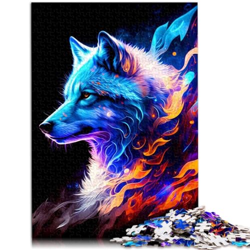 Puzzle für Erwachsene, 1000 Teile, Wolf, Lernspiele für Zuhause, DIY-Spielzeug mit vollständig ineinander greifenden, zufällig geformten Teilen, 14,96 Zoll x 20,47 Zoll von SYUNFEI