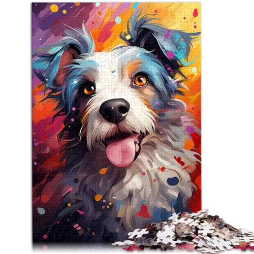 Puzzle für Erwachsene, 1000 Teile, Psychedelischer Terrier, Puzzle für Lernspiele, Herausforderung, Spielzeug, Geschenkideen, 14,96 x 20,47 Zoll von SYUNFEI