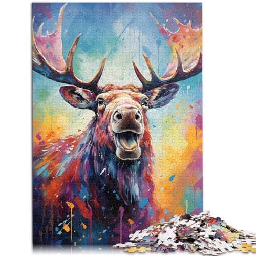 Puzzle 2000 Teile für Erwachsene, Tier-Elch-Denkspiel, Herausforderung für die Intelligenz des Gehirns, süchtig machendes Spielzeug, 70 x 100 cm, von SYUNFEI