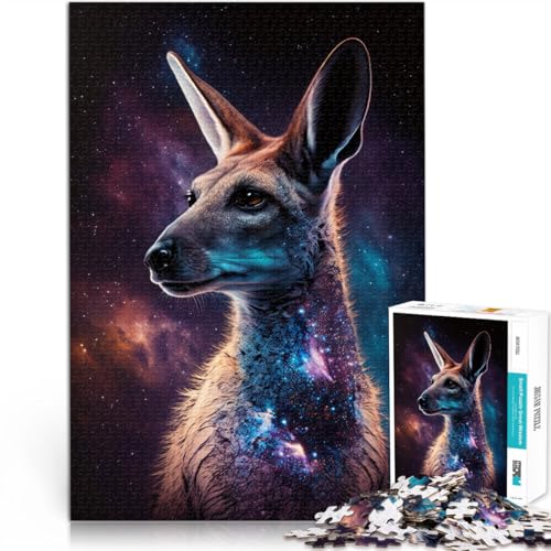 Puzzle für Erwachsene, 1000 Teile, Tierkänguru, Lernspiele für Zuhause, DIY-Spielzeug. Trainieren Sie Ihr Gehirn und Ihre Hände. 10,27 x 14,96 Zoll. von SYUNFEI