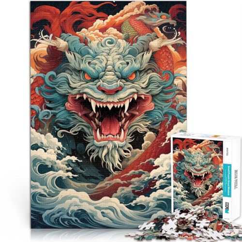 1000-teiliges Puzzle für Erwachsene, Tier-Drachen-Spielzeug, Denkspiel, einzigartiges Geburtstags, 19,7 x 29,5 Zoll, von SYUNFEI