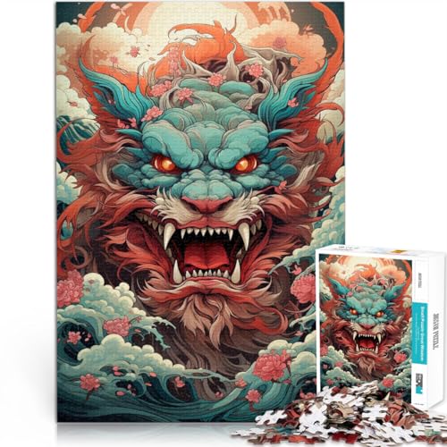 Puzzle für Erwachsene, 1000 Teile, Tierdrache, schwierig, ganze Familie, 50 x 75 cm, für 14-Jährige von SYUNFEI