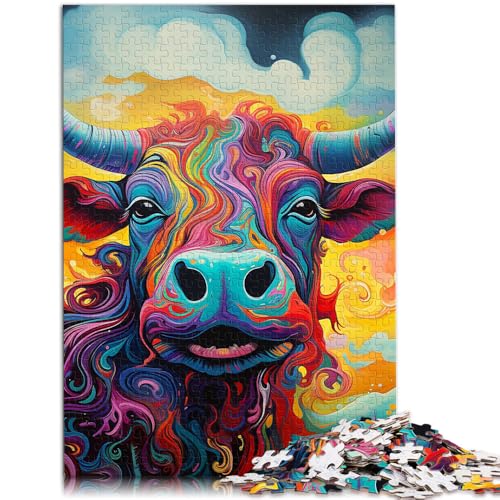 2000-teiliges Puzzle für Erwachsene, Tier-Büffel-Spielzeug, Denkspiel, geeignet als Schreibtischdekoration, 27,56 x 39,37 Zoll, geeignet für Jugendliche ab 14 Jahren von SYUNFEI