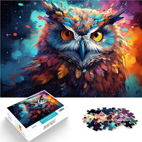 Puzzle für Erwachsene mit 1000 Teilen, Tierfarbe Eule, Denkspiel, Wanddekoration, einzigartiges Geburtstags, 50 x 75 cm Puzzle für Erwachsene mit 1000 Teilen, Tierfarbe Eule, Denkspiel, Wanddekoration, einzigartiges Geburtstags, 50 x 75 cm von SYUNFEI