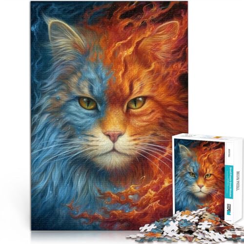 Puzzle für Erwachsene, 1000 Teile, Tier-Katzenspielzeug, Denkspiel mit vollständig ineinander greifenden, zufällig geformten Teilen,38x52cm, für Teenager ab 14 Jahren Puzzle für Erwachsene, 1000 Teile, Tier-Katzenspielzeug, Denkspiel mit vollständig ineinander greifenden, zufällig geformten Teilen,38x52cm, für Teenager ab 14 Jahren von SYUNFEI