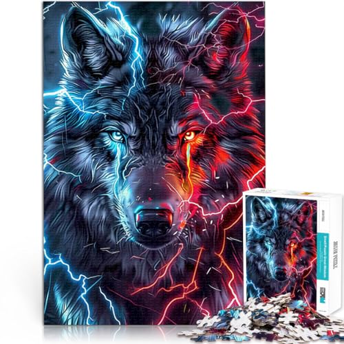 Puzzle für Erwachsene mit 1000 Teilen, Tierkunst, Wolfsspielzeug, Denkspiel, geeignet als Schreibtischdekoration,38x52cm, für Teenager ab 14 Jahren Puzzle für Erwachsene mit 1000 Teilen, Tierkunst, Wolfsspielzeug, Denkspiel, geeignet als Schreibtischdekoration,38x52cm, für Teenager ab 14 Jahren von SYUNFEI