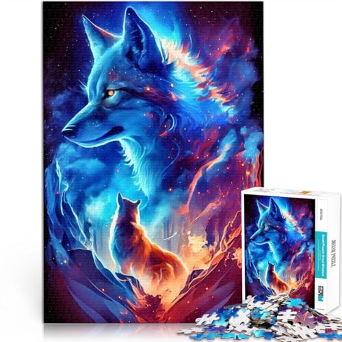 Puzzle für Erwachsene, 1000 Teile, Tiernebel, Wolf, Spielzeug, Denkspiel, Lernspiel für Geburtstag, Weihnachten, 14,96 x 20,47 Zoll von SYUNFEI