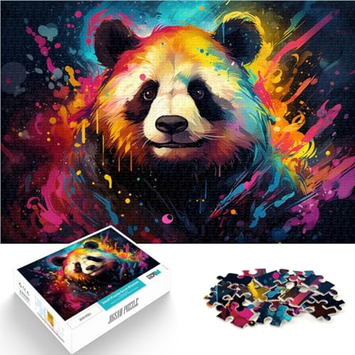 1000-teiliges Puzzle für Erwachsene, farbenfrohes Panda-Puzzle für Lernspiele, Herausforderung, Spielzeug, Geschenkideen, 26x38cm von SYUNFEI