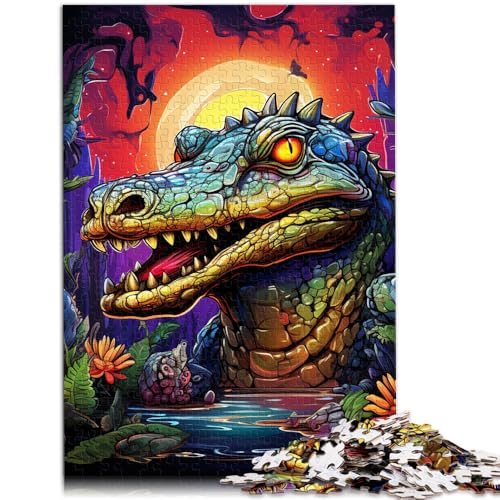 Puzzle für Erwachsene mit 1000 Teilen, Tier-Nilkrokodile, Denkspiel, Lernspiel für Geburtstag, Weihnachten,38x52cm von SYUNFEI