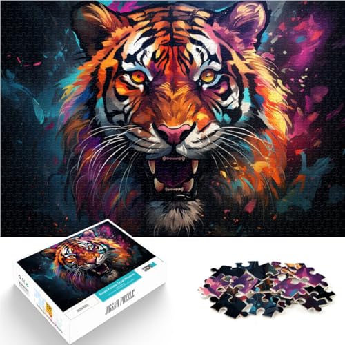 1000-teiliges Puzzle für Erwachsene, Tiger-Denkspiel, ganze Familie, 50 x 75 cm, für Teenager ab 14 Jahren 1000-teiliges Puzzle für Erwachsene, Tiger-Denkspiel, ganze Familie, 50 x 75 cm, für Teenager ab 14 Jahren von SYUNFEI