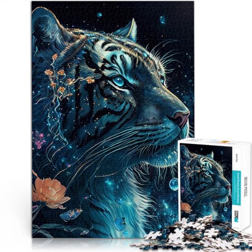 1000-teiliges Puzzle für Erwachsene, Tiger-Denkspiel, Familienspiel, Stressabbau, schwieriges Herausforderungspuzzle, 26x38cm, für Teenager ab 14 Jahren von SYUNFEI