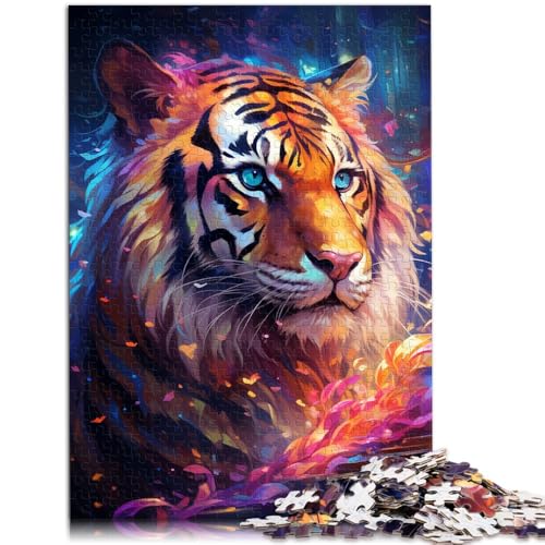 Puzzle für Erwachsene, 1000 Teile, Psychedelischer Tiger, Lernspiel, Herausforderungsspielzeug, 38x52cm, für 14-Jährige Puzzle für Erwachsene, 1000 Teile, Psychedelischer Tiger, Lernspiel, Herausforderungsspielzeug, 38x52cm, für 14-Jährige von SYUNFEI