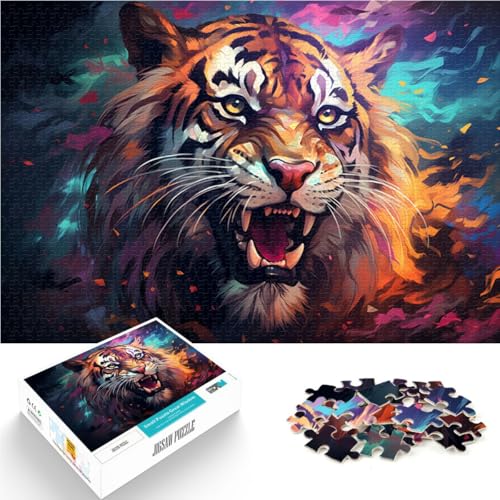 Puzzle für Erwachsene, 1000 Teile, Kunsttiger, anspruchsvolles Spiel, Puzzle, anspruchsvolles Puzzlespiel und Familienspiel, 14,96 x 20,47 Zoll Puzzle für Erwachsene, 1000 Teile, Kunsttiger, anspruchsvolles Spiel, Puzzle, anspruchsvolles Puzzlespiel und Familienspiel, 14,96 x 20,47 Zoll von SYUNFEI