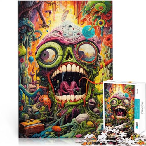 Puzzle 2000 Teile für Erwachsene, Psychedelischer Totenkopf, Denkspiel, ganze Familie, 70 x 100 cm, für 14-Jährige von SYUNFEI
